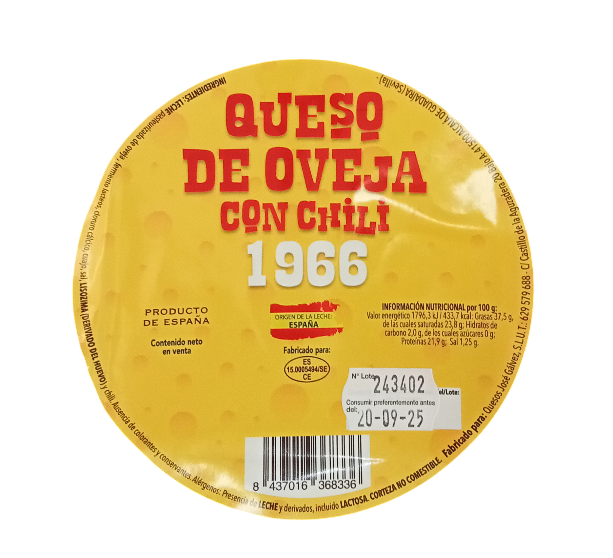 Queso de oveja con chili